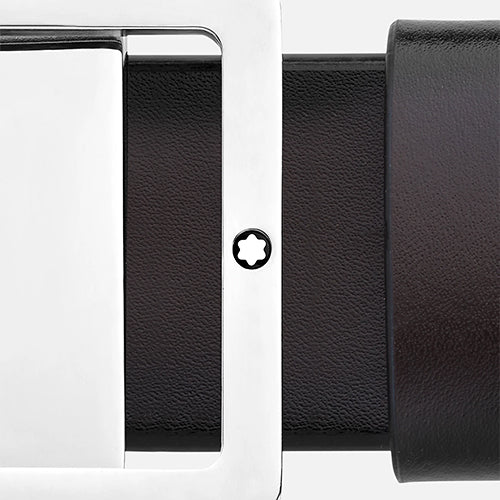 Mont Blanc, Brown/Grey 35 mm reversible leather belt