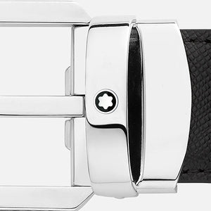 Mont Blanc, Black/brown 30 mm reversible leather belt