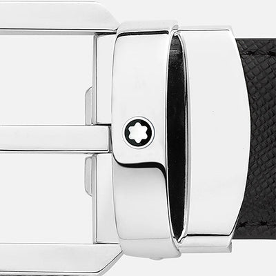 Mont Blanc, Black/brown 30 mm reversible leather belt