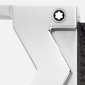 Mont Blanc, M buckle sfumato brown 35 mm leather belt