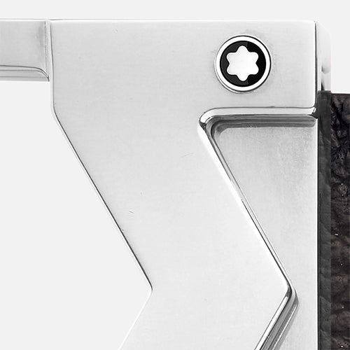 Mont Blanc, M buckle sfumato brown 35 mm leather belt