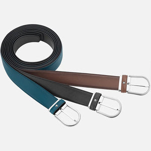 Mont Blanc, Horseshoe buckle brown 35 mm leather belt