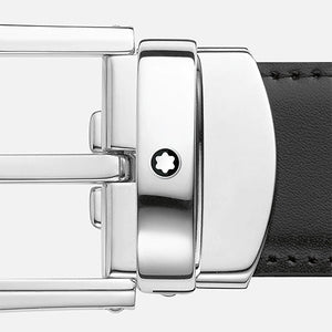Mont Blanc, Horseshoe buckle black/brown 30 mm reversible leather belt
