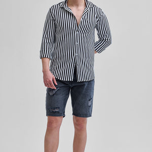 Black Stripes Slim Fit Shirt