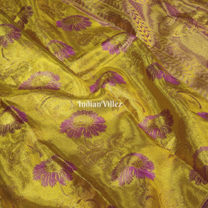 Gold Kanchipuram Tissue Silk Saree