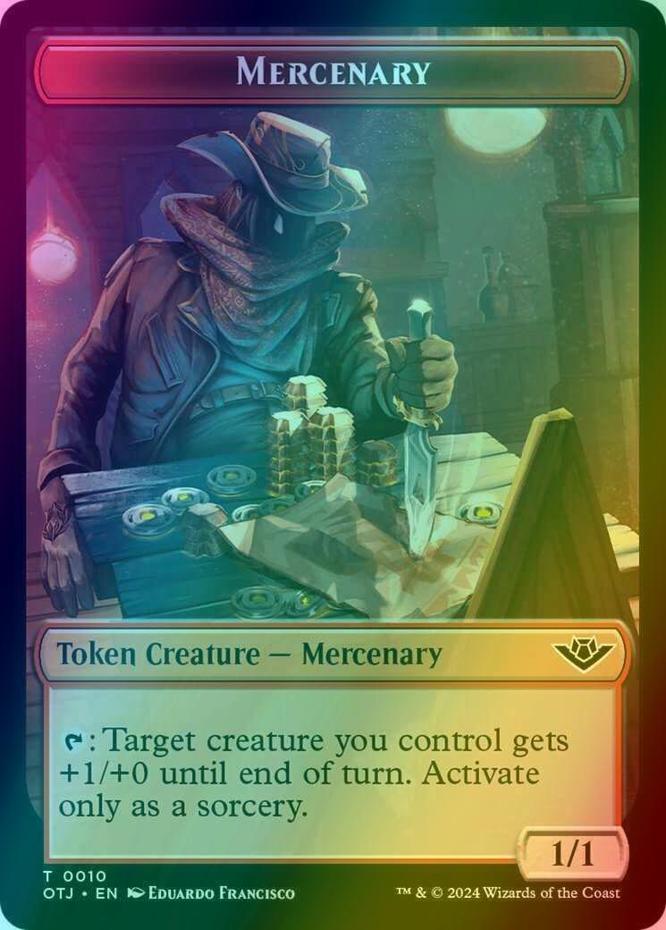 Beau Token (06) // Mercenary Token (10) [Outlaws of Thunder Junction: Tokens] [Foil]
