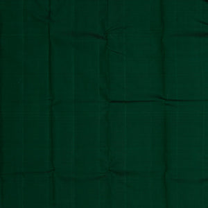 Bottle Green Handloom Kanchipuram Silk Saree With Annam Chakaram Buttas