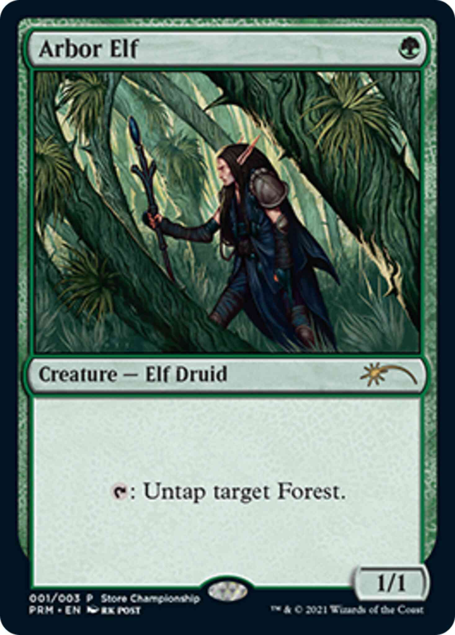 Arbor Elf [Store Championship] [1] [Wizards Play Network 2021] [Non-Foil]