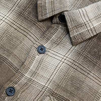 Brown Double Pocket Flannel Overshirt