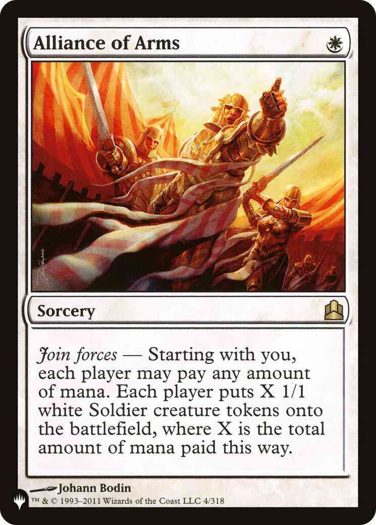 Alliance of Arms [CMD-4] [The List] [Non-Foil]