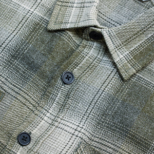 Green Double Pocket Flannel Overshirt