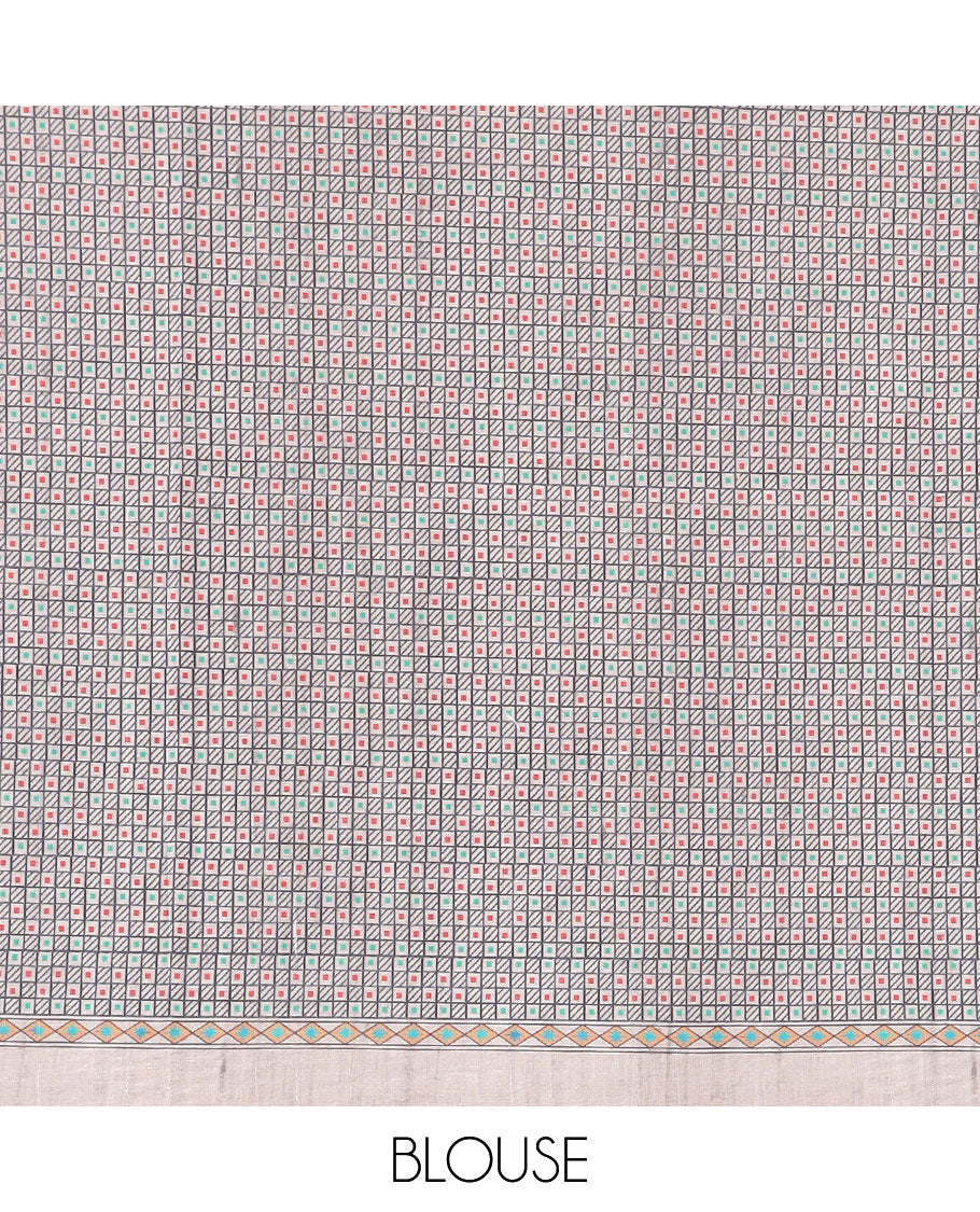 Lavender semi-banaras tussar saree with contrast wedding design border & floral , wedding design pallu
