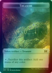 Boar Token (15) // Treasure Token (22) [Double Masters 2022: Tokens] [Foil]