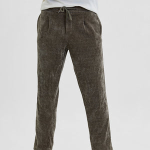 Olive Corduroy Relaxed Fit Trousers