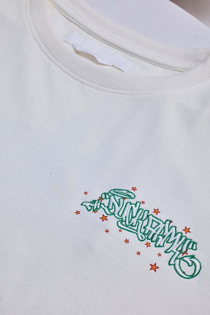 Duck Army White Oversized Fit T-Shirt