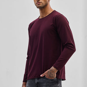 Maroon Stretch Full Sleeve T-Shirt
