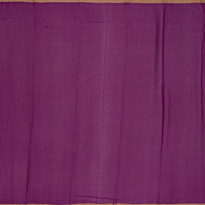 Purple Mysore Crepe Silk Saree With Floral Zari Motifs