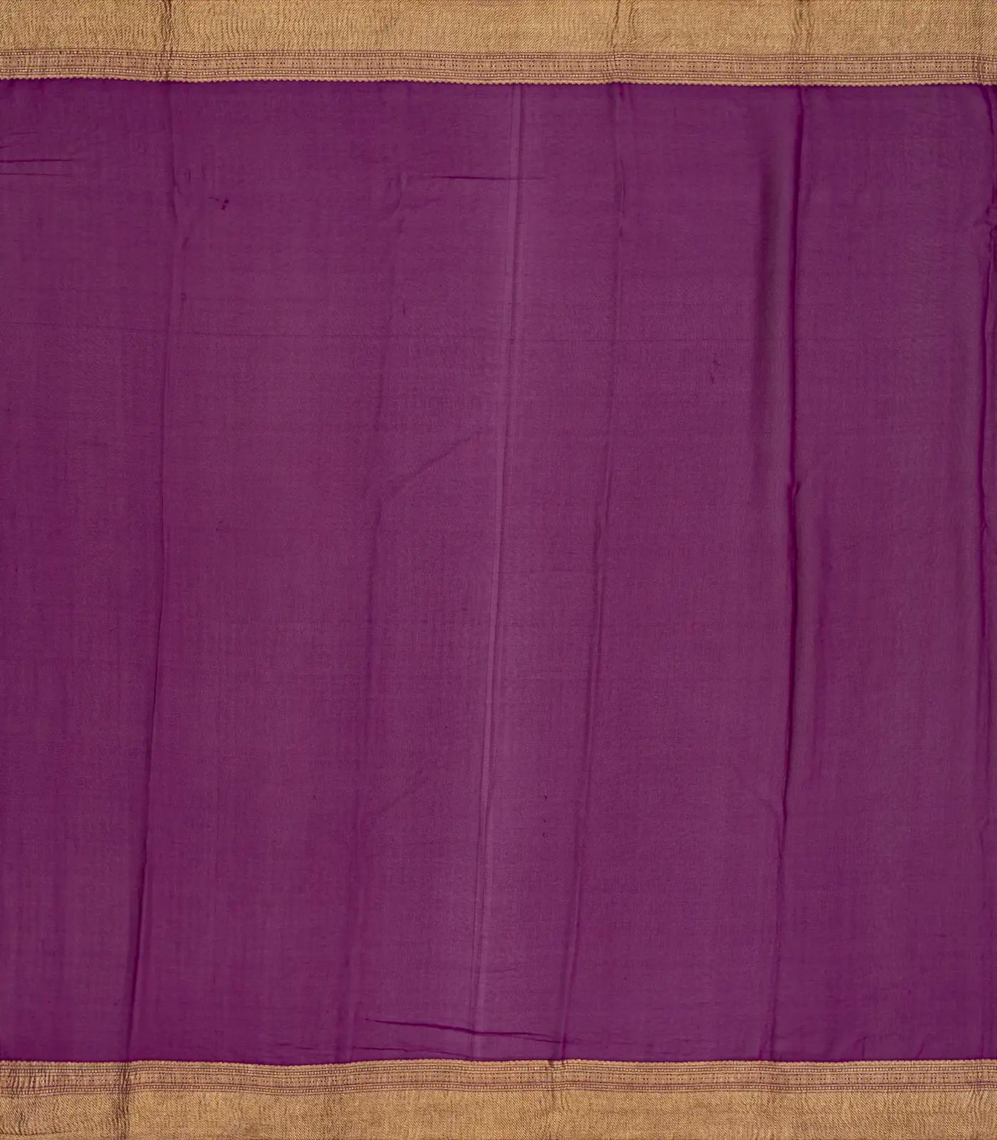 Purple Mysore Crepe Silk Saree With Floral Zari Motifs