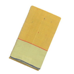 Sandal Handloom Kanchi Cotton Saree With Coin Buttas