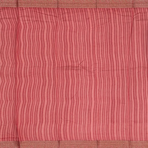 Dusty Pink Handloom Chanderi Cotton Saree Printed With Floral Motifs