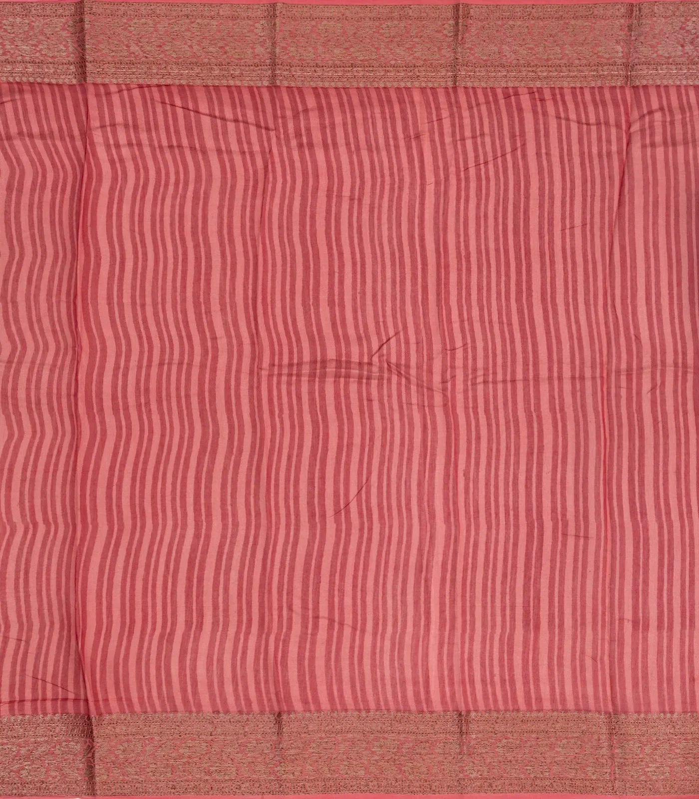 Dusty Pink Handloom Chanderi Cotton Saree Printed With Floral Motifs