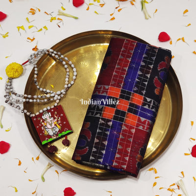 Multicolor Utkal Laxmi Pure Sambalpuri Silk Saree