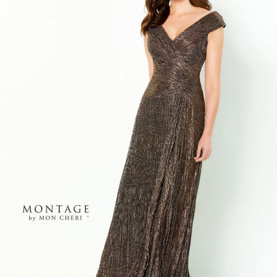 Montage 219975 A Line Long Ruched Formal Dress