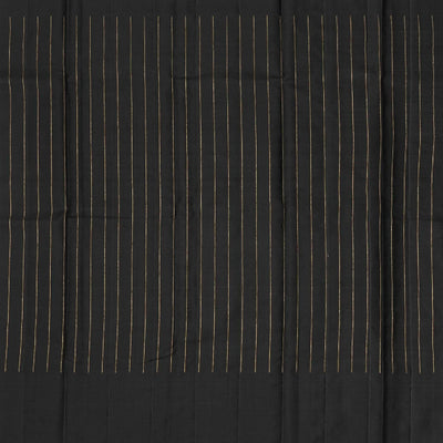 Red Handloom Kanchipuram Silk Saree With Stripes