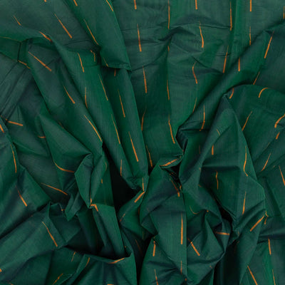 Sea Green Handloom Kanchi Cotton Saree With Raindrop Buttas