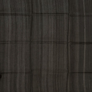 Black & Mustard Handloom Tussar Silk Saree With Floral  Motifs