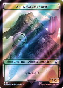 Alien Token (34) // Alien Salamander Token (48) [Universes Beyond: Doctor Who: Tokens] [Surge Foil]