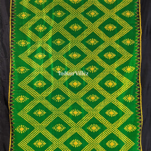 Green Contemporary Odisha Ikat Tarabali Silk Saree