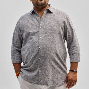 Black Linen Blend Shirt