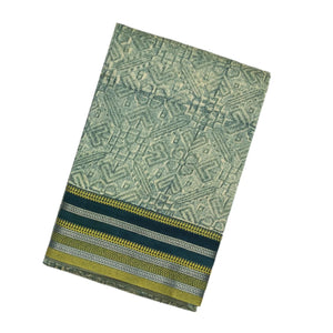 Shadow Green Handloom Chanderi Cotton Saree With Printed Floral Motif