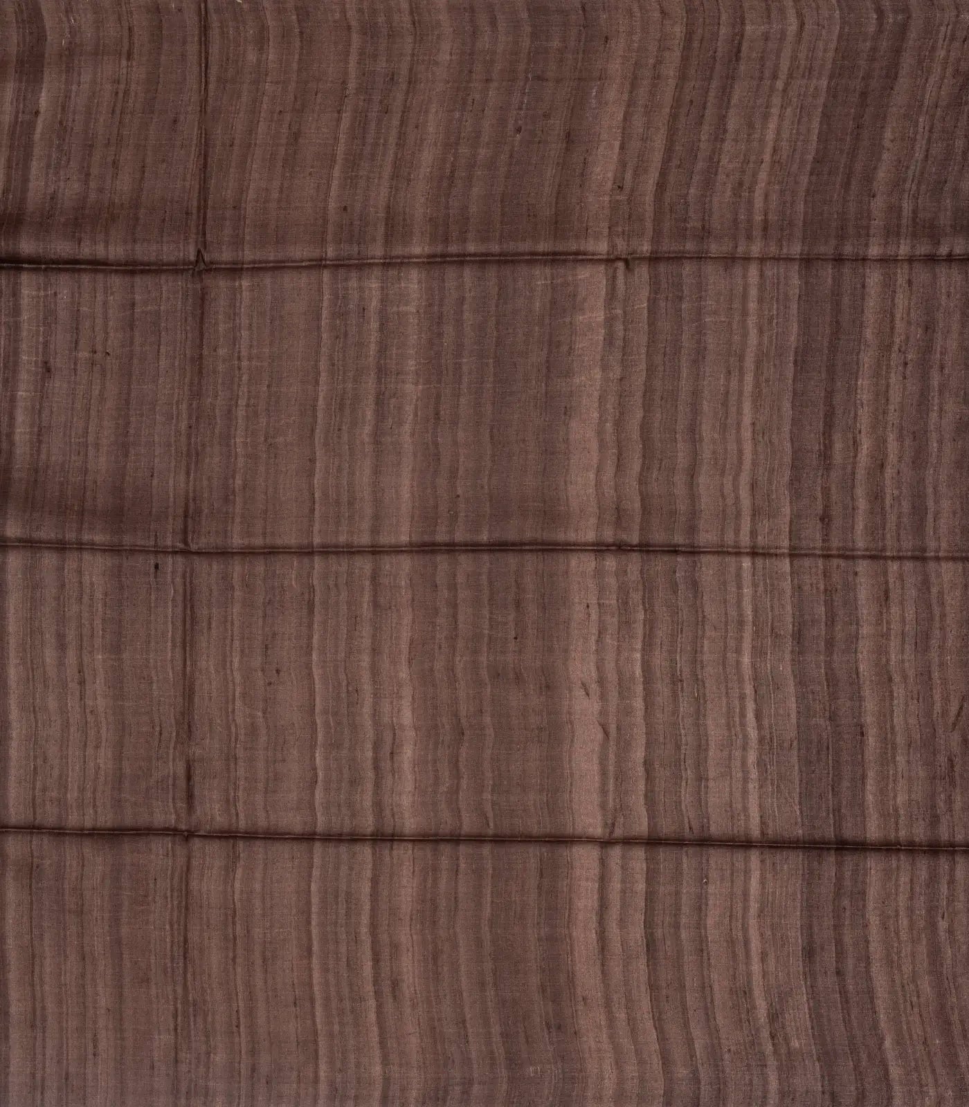 Dark Brown Handloom Tussar Silk Saree With Printed Fish Motifs