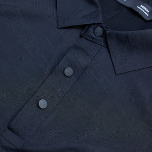 Black Textured Stitchless Polo T-Shirt