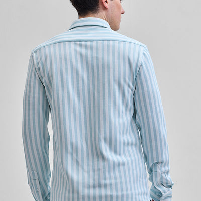 Light Blue Stripes Slim Fit Shirt