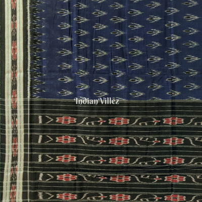 Blue Odisha Handloom Mayur Chandrika Maniabandha Cotton Saree