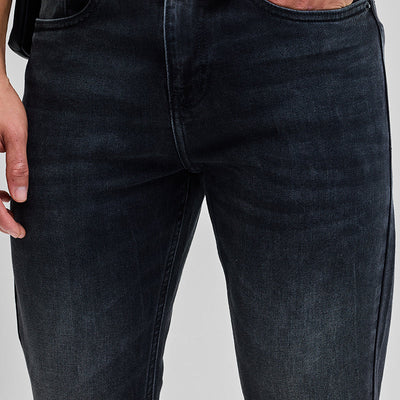 Charcoal Grey Tapered Fit Jeans