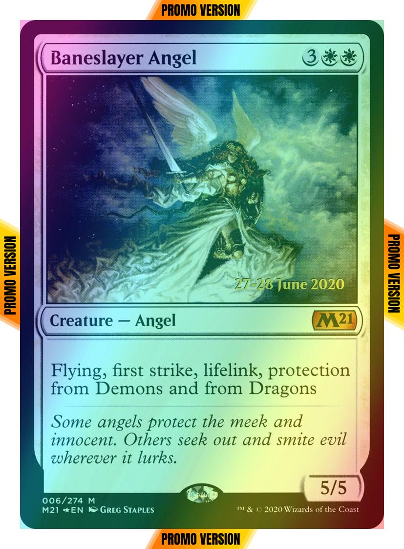 Baneslayer Angel [Prerelease] [6s] [Core Set 2021 Promos] [Foil]