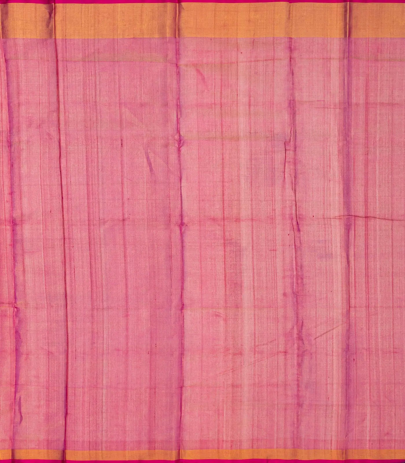 Blue Handloom Uppada Plain Silk Saree With Pink Border