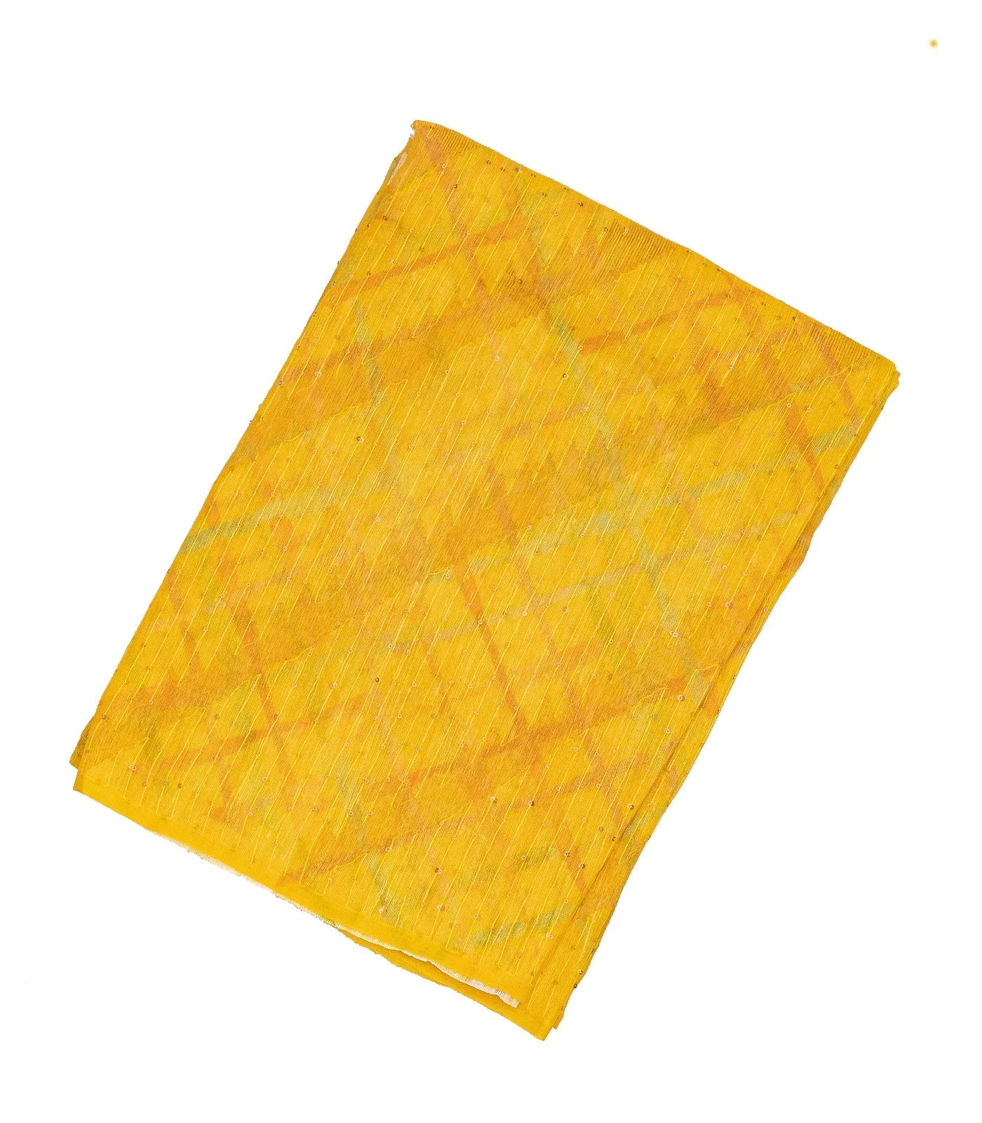 Mustard Woven Tussar Silk Saree With Printed Stripes