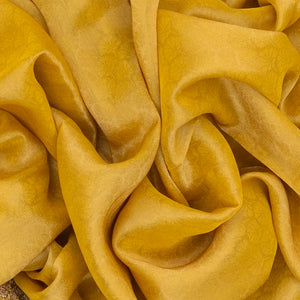 Mustard Woven Tissue Emboss Embroidery Saree