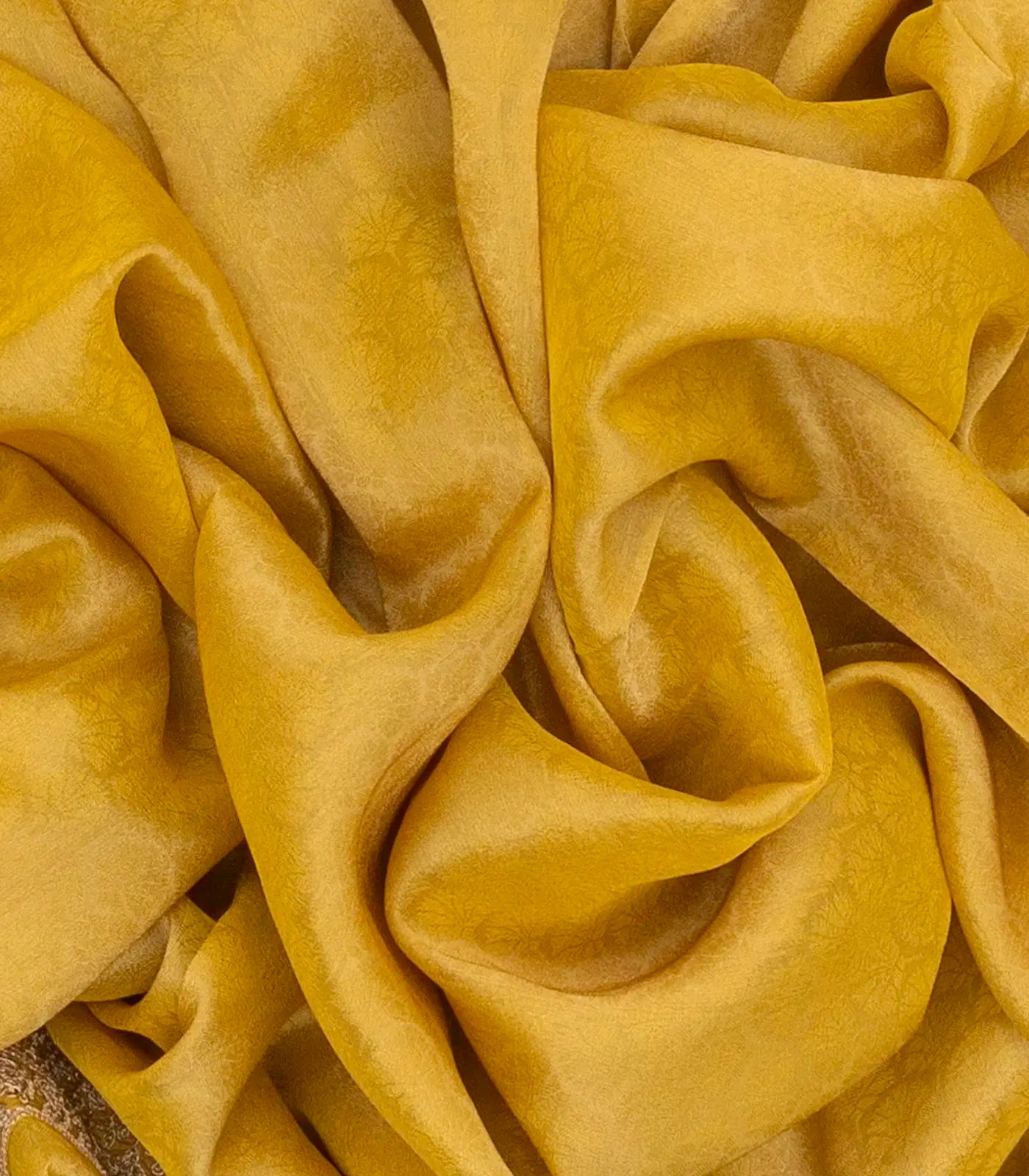 Mustard Woven Tissue Emboss Embroidery Saree