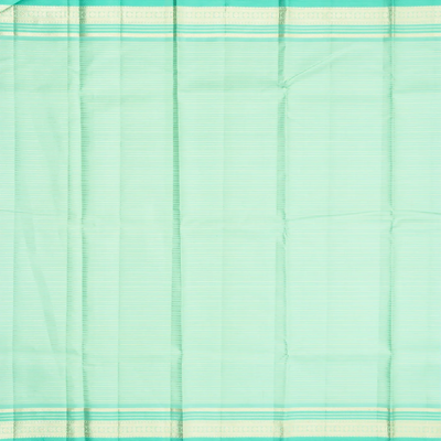 Light Green Handloom Kanchipuram Silk Saree With Zari Stripes