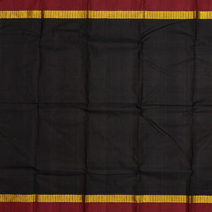 Yellow Handloom Kanchipuram Korvai Silk Saree And Checks