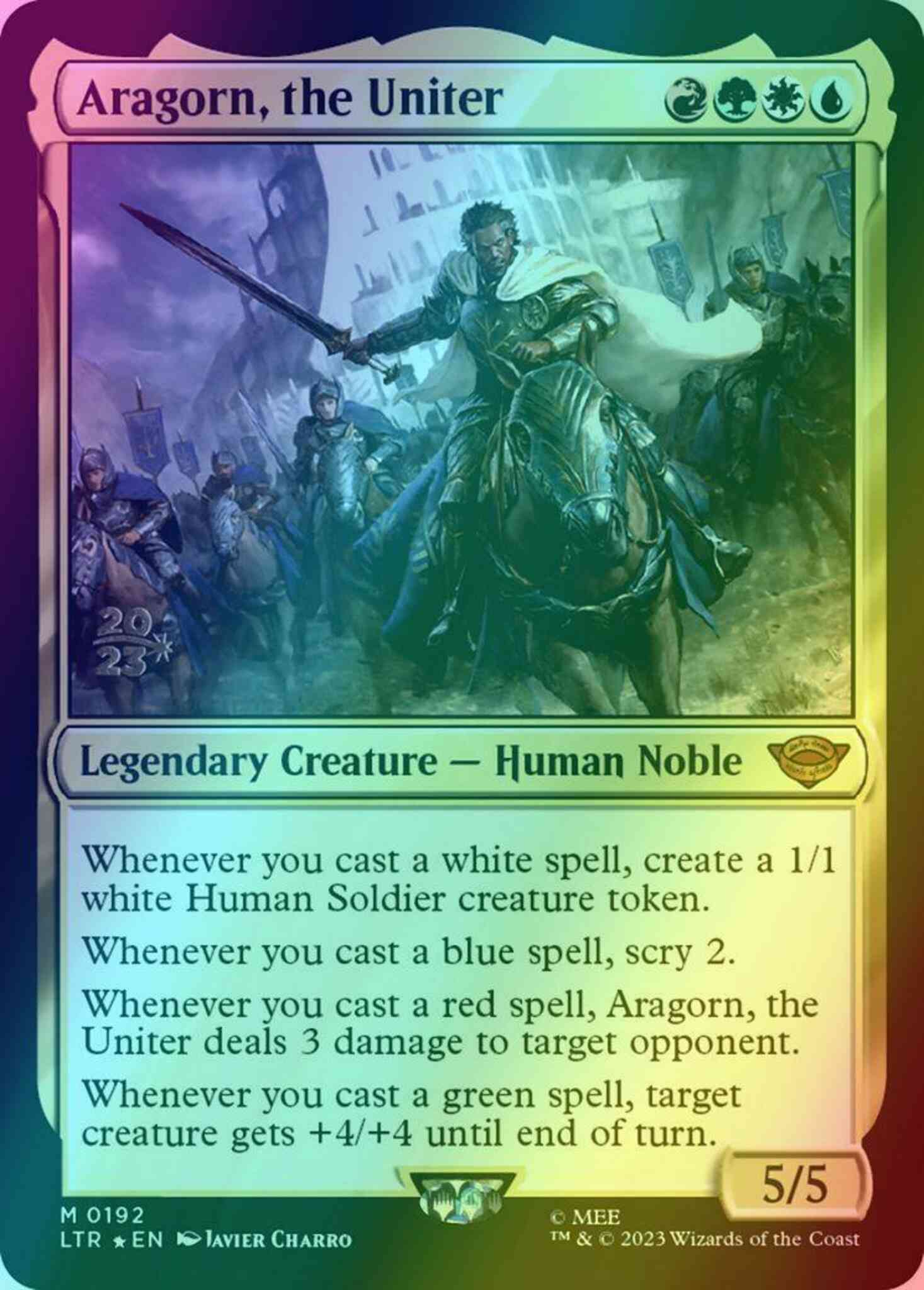 Aragorn, the Uniter [192s] [Prerelease] [The Lord of the Rings: Tales of Middle-earth: Promos] [Foil]