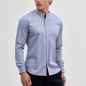 Light Grey Mandarin Shirt