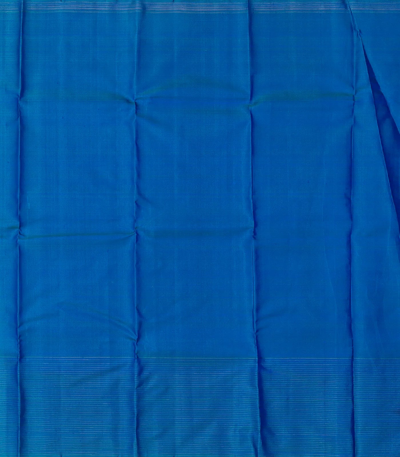 Blue Handloom Kanchipuram Silk Saree With Square Buttas