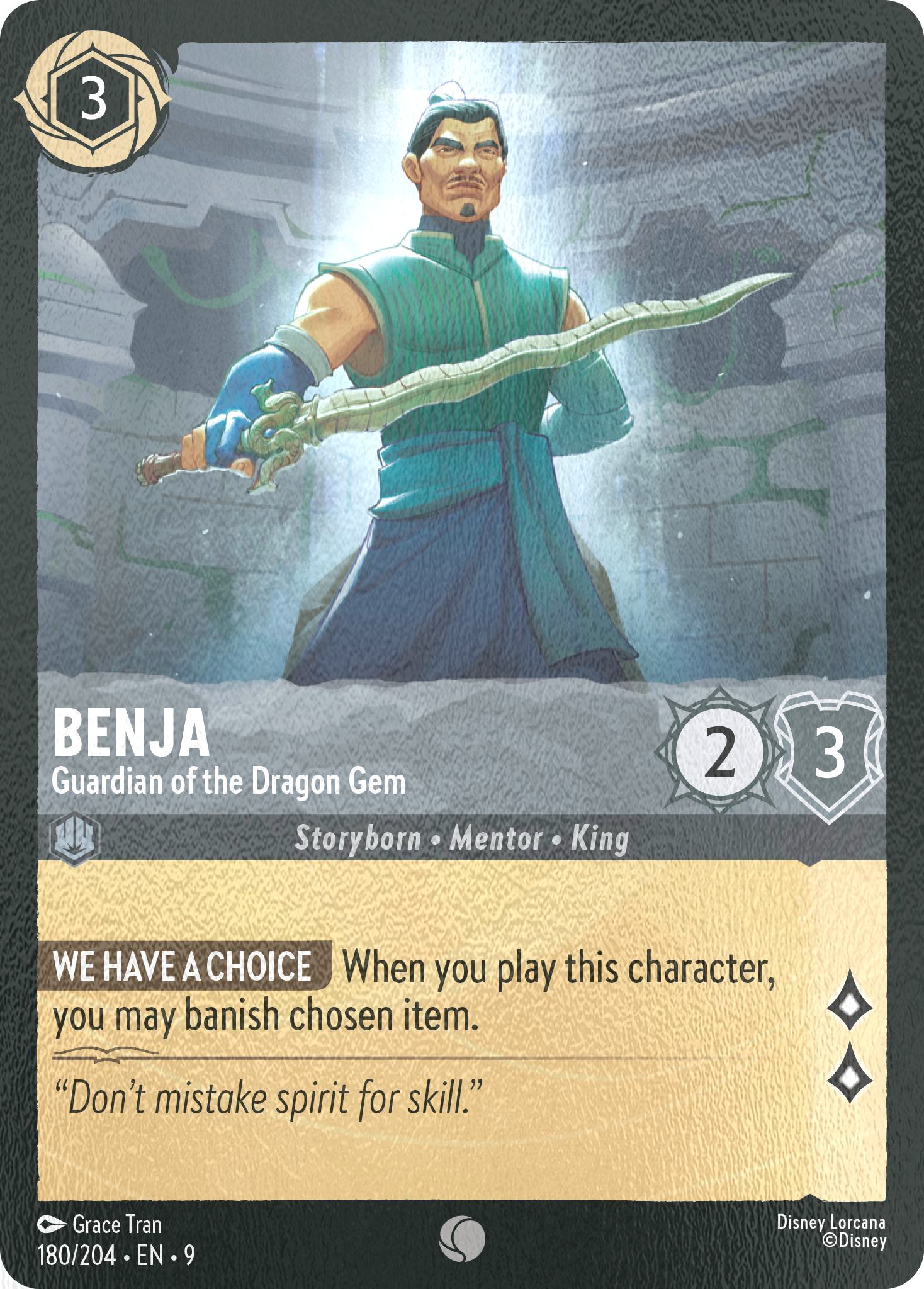 Benja - Guardian of the Dragon Gem - 180/204 [Fabled] [Cold Foil]